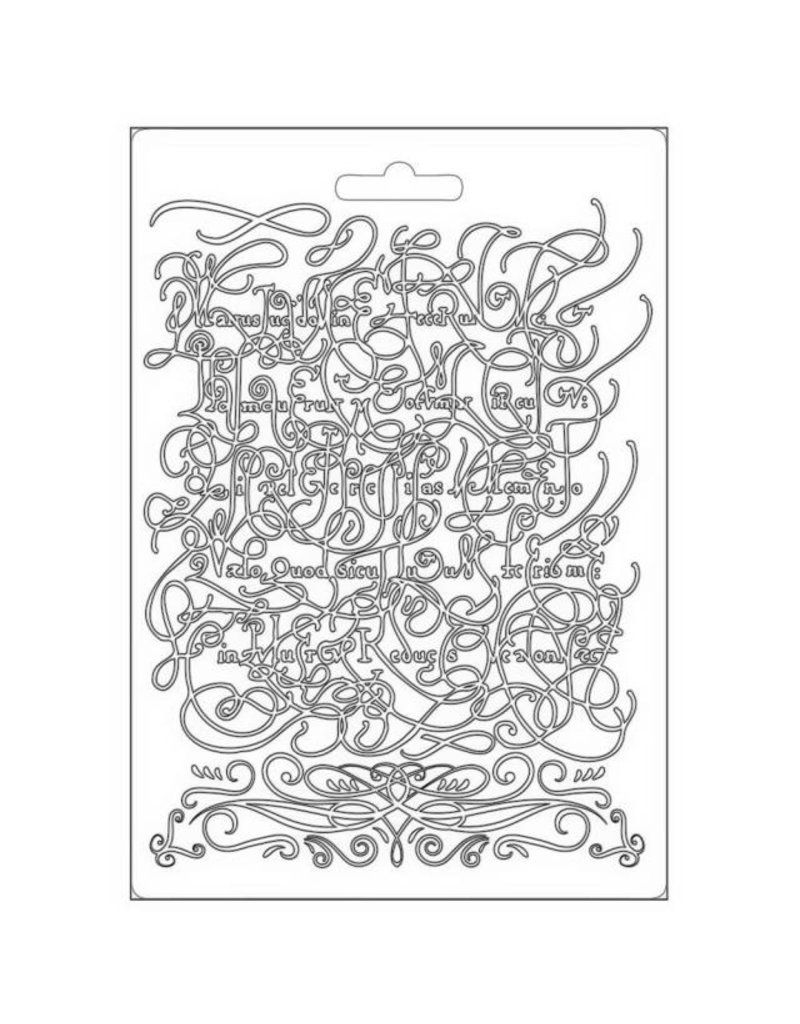 Stamperia Soft Mould A5 - Romantic Garden House calligraphy