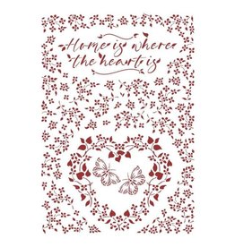 Stamperia Stencil G cm 21x29,7 - Provence Home is where the heart is