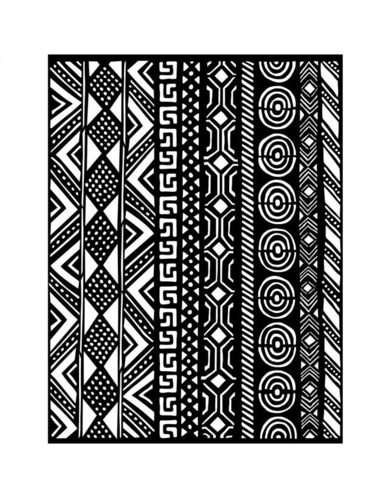 Stamperia Thick stencil cm 20X25 - Savana tribal borders