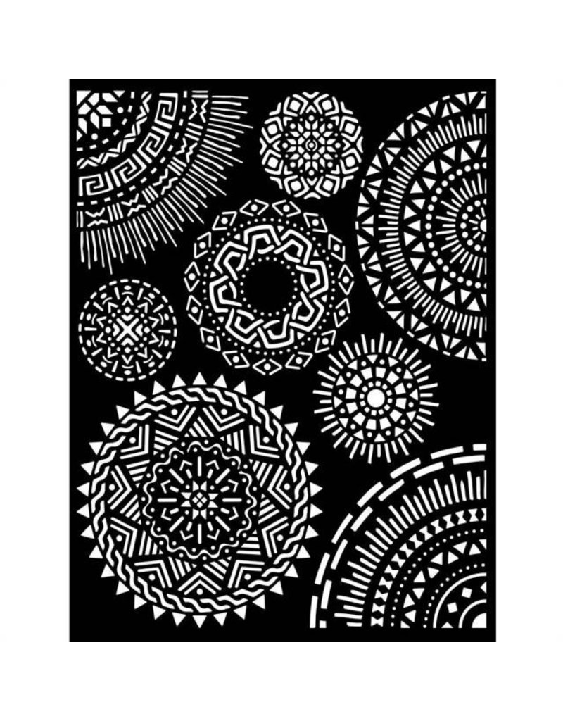 Stamperia Thick stencil cm 20X25 - Savana tribal circles