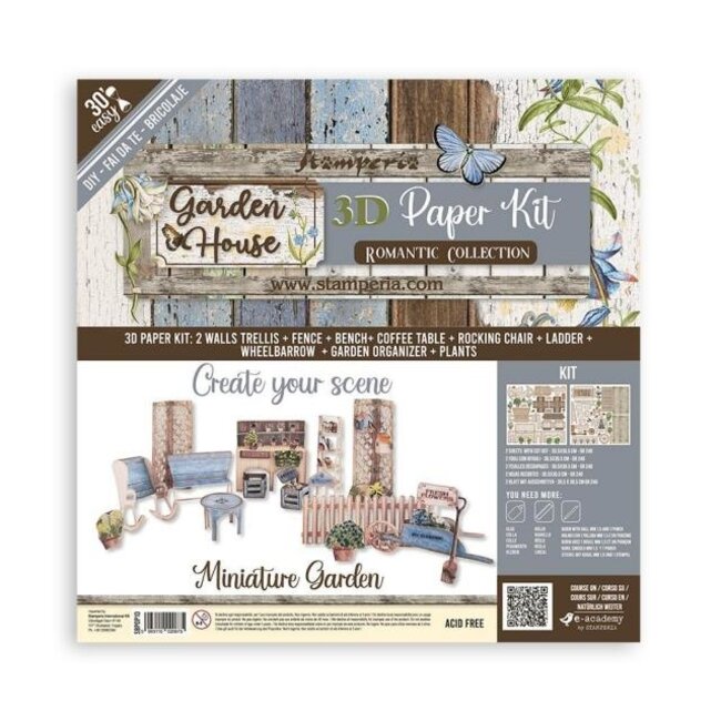 Stamperia 3D Paper Kit - Romantic Garden House