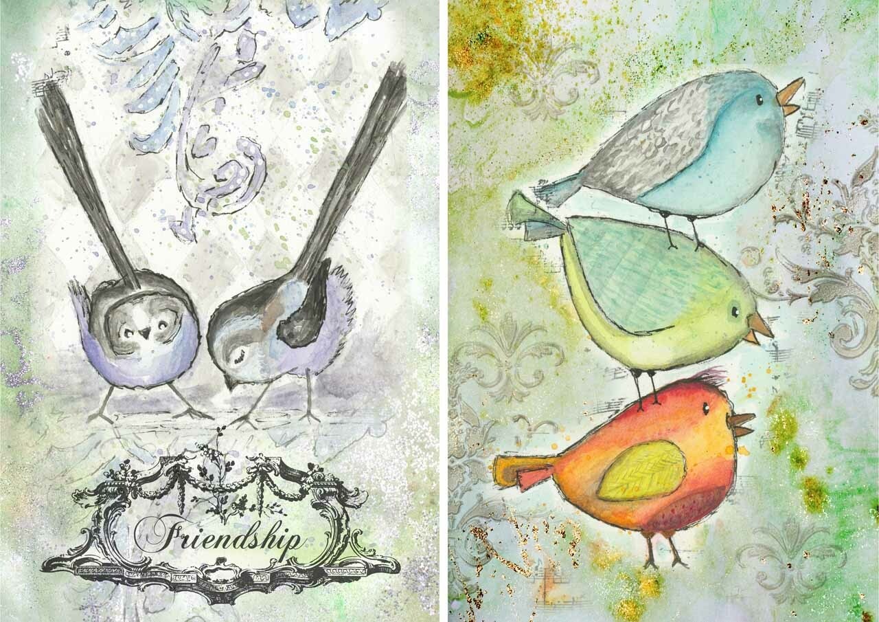 Decoupage Queen Old to Ooh La La - Vidtoria ́s Feathered Friends A4