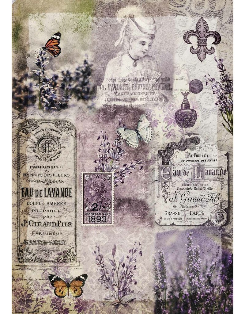 Decoupage Queen Old Lace and Lavender A3