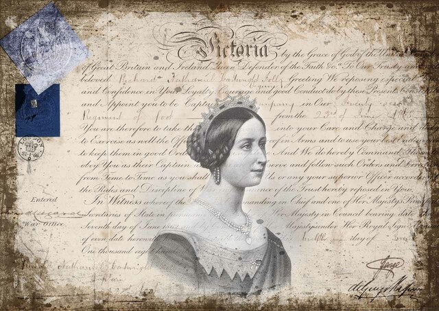 Decoupage Queen Victoria the Queen A4