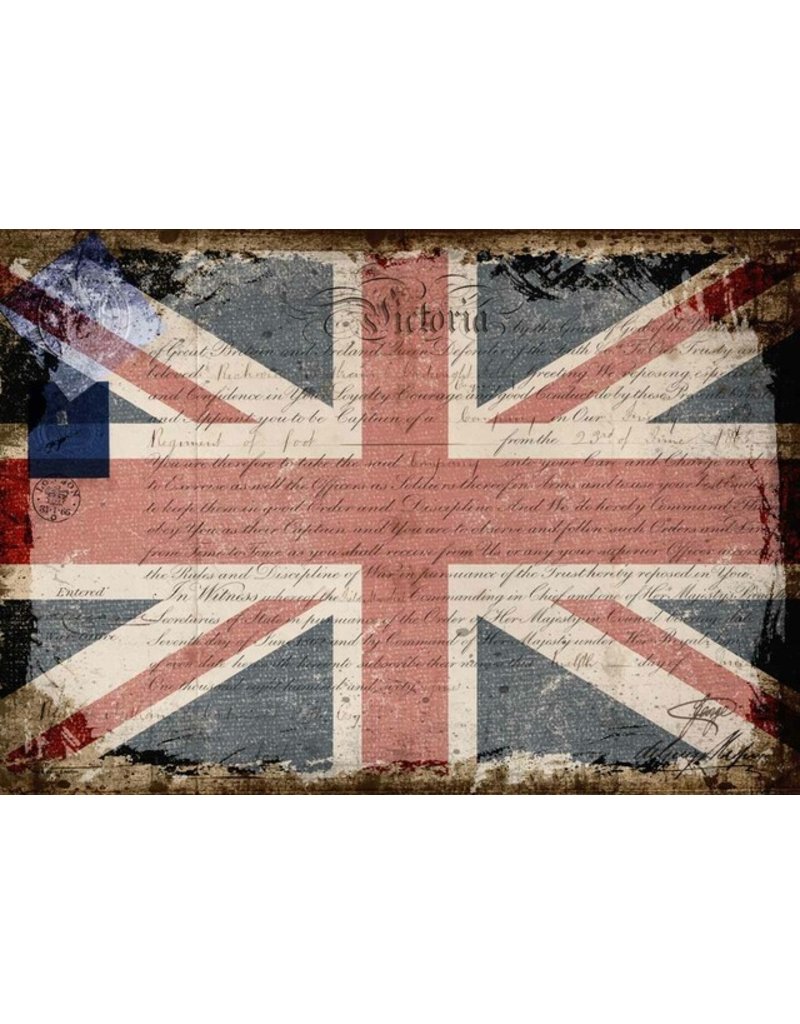 Decoupage Queen Union Jack A4