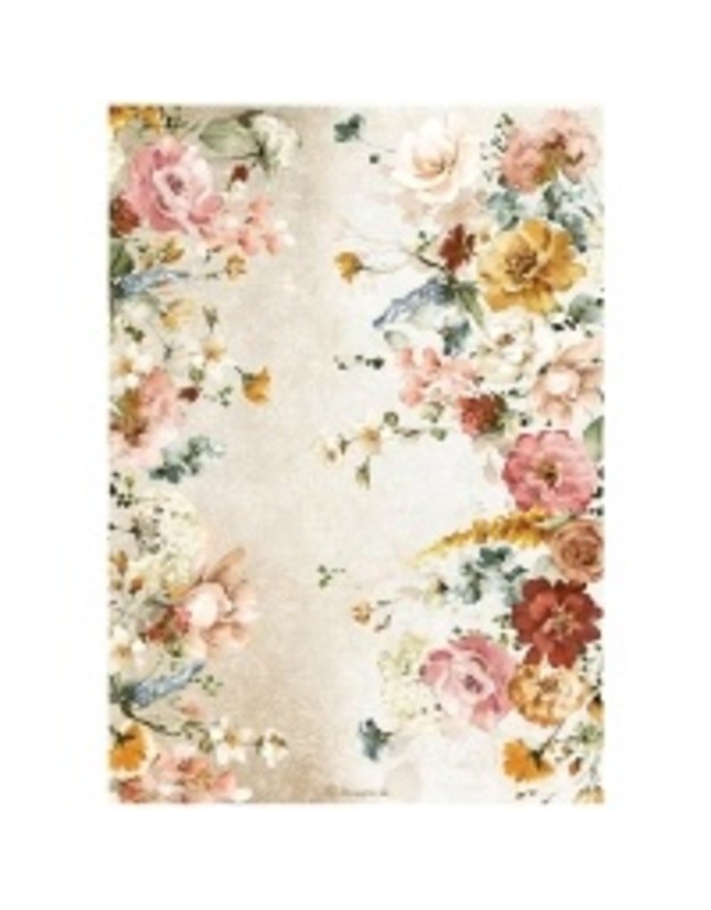 Stamperia A4 Rice paper packed - Garden of Promises flowers