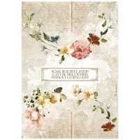 Stamperia A4 Rice paper packed - Garden of Promises garlands