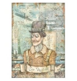 Stamperia A4 Rice paper packed - Sir Vagabond Aviator image