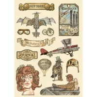 Stamperia Colored Wooden shape A5 - Sir Vagabond Aviator