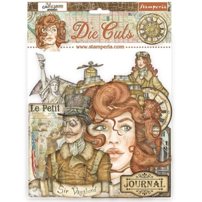 Stamperia Die cuts assorted - Sir Vagabond Aviator