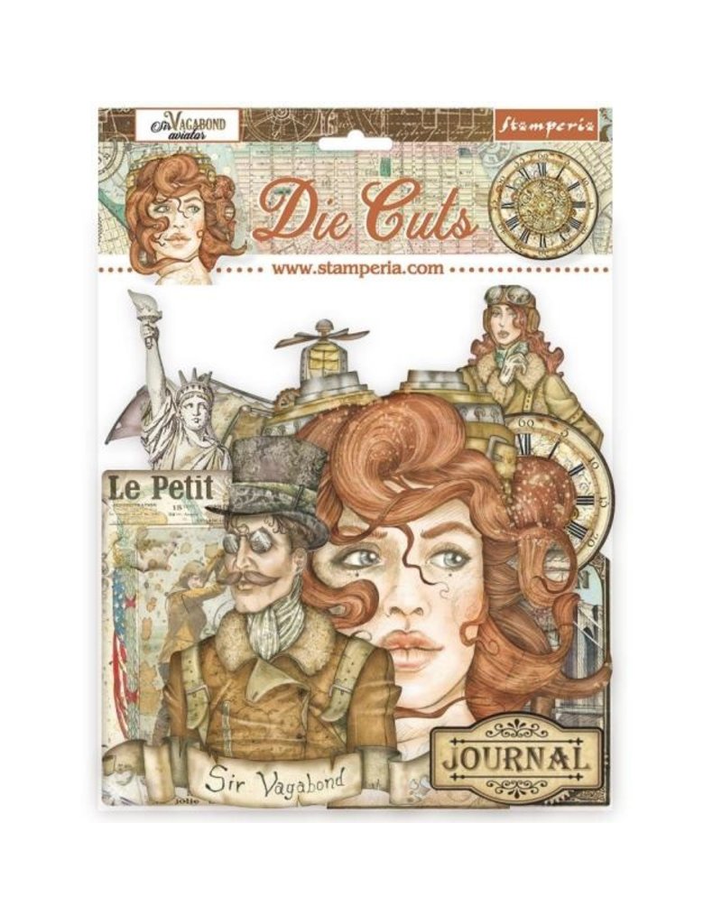 Stamperia Die cuts assorted - Sir Vagabond Aviator