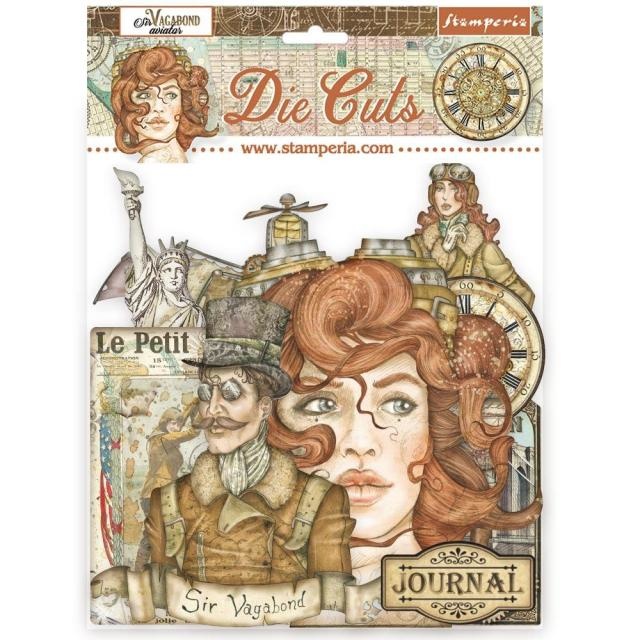 Stamperia Die cuts assorted - Sir Vagabond Aviator