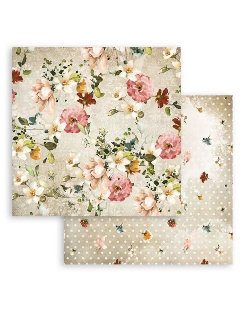 Stamperia Scrapbooking Double face sheet - Garden of Promises flower pattern