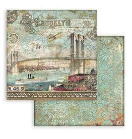 Stamperia Scrapbooking Double face sheet - Sir Vagabond Aviator Brooklyn