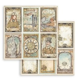 Stamperia Scrapbooking Double face sheet - Sir Vagabond Aviator cards