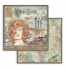 Stamperia Scrapbooking Double face sheet - Sir Vagabond Aviator lady