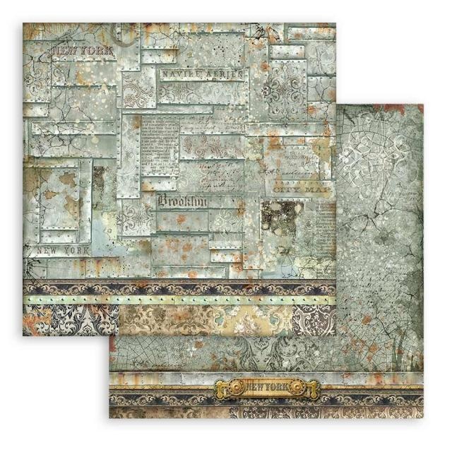 Stamperia Scrapbooking Double face sheet - Sir Vagabond Aviator metal plates