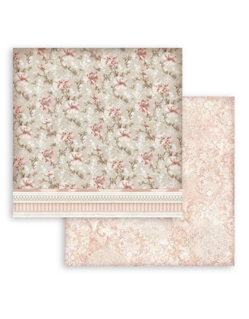 Stamperia Scrapbooking Double face sheet - You and Me Texture flowers