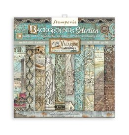 Stamperia Scrapbooking Small Pad 10 sheets cm 20,3X20,3 (8"X8") Backgrounds Selection - Sir Vagabond Aviator