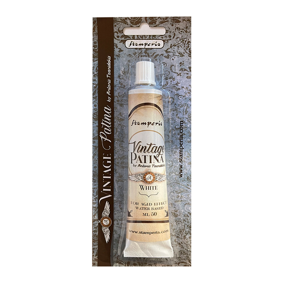Stamperia Vintage Patina tube ml 50 - White