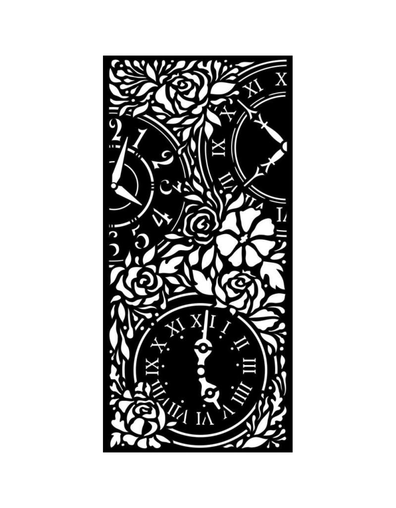 Stamperia Thick stencil cm 12X25 - Garden of Promises clocks