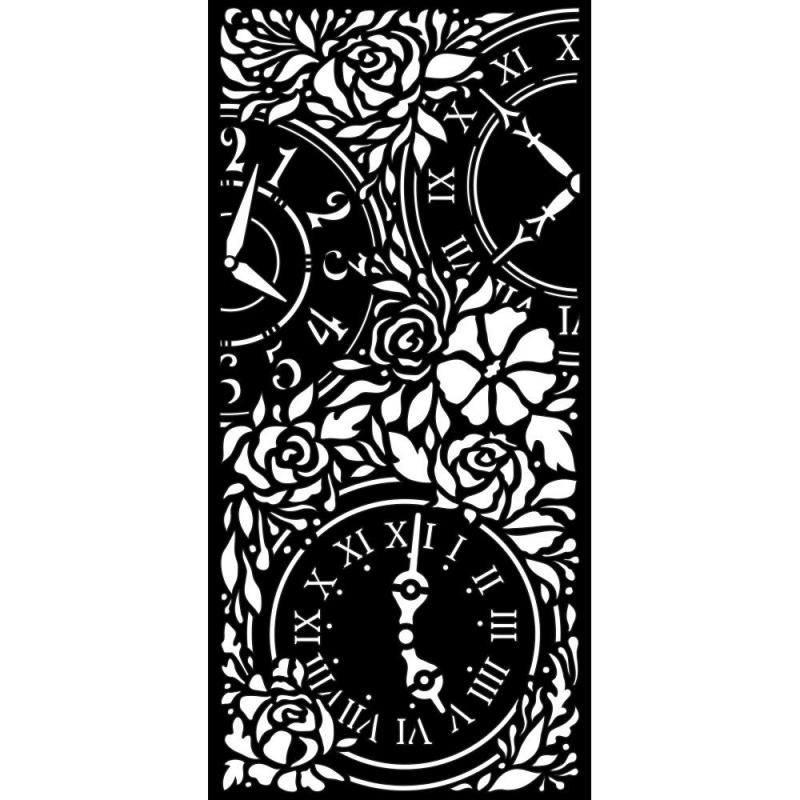 Stamperia Thick stencil cm 12X25 - Garden of Promises clocks