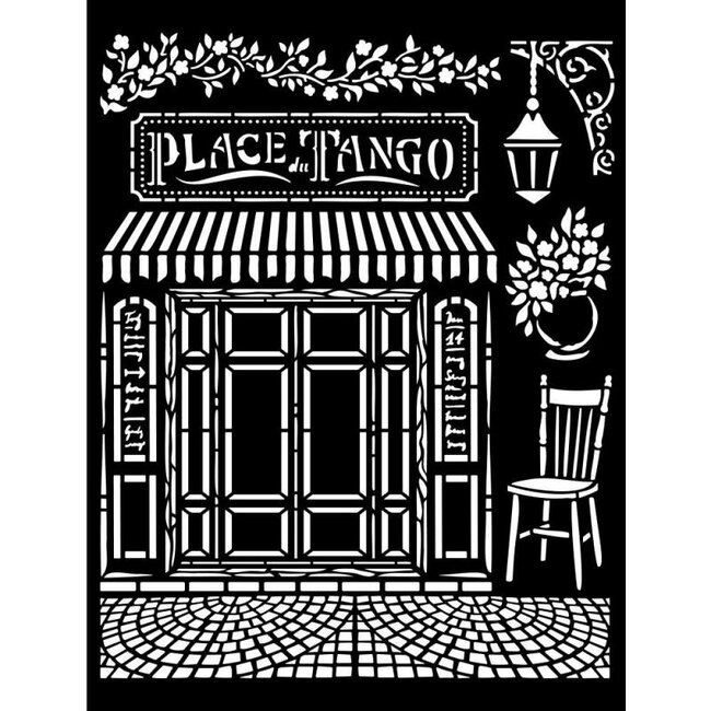 Stamperia Thick stencil cm 20X25 - Desire Place Tango
