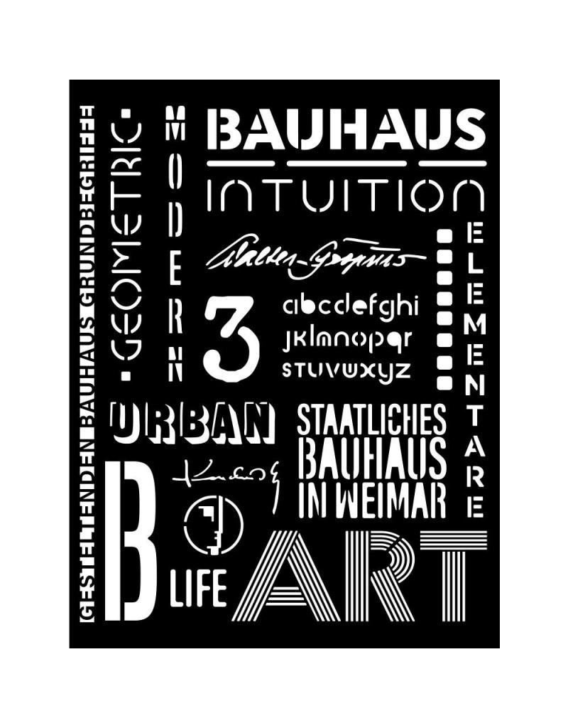 Stamperia Thick stencil cm 20X25 - Bauhaus writings