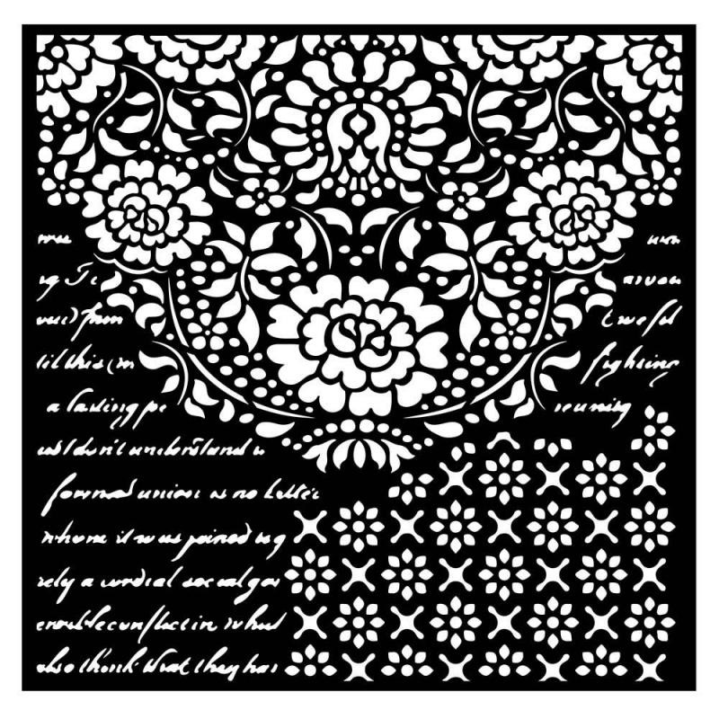 Stamperia Thick stencil cm 18X18 - Desire Laces