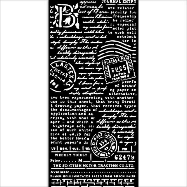 Stamperia Thick stencil cm 12X25 - Create Happiness post card