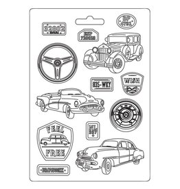 Stamperia Soft Mould A4 - Desire vintage cars