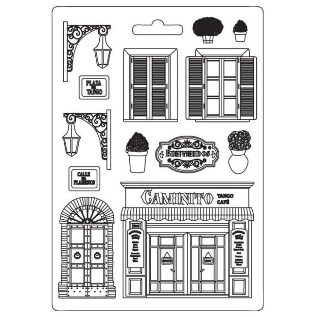 Stamperia Soft Mould A4 - Desire street