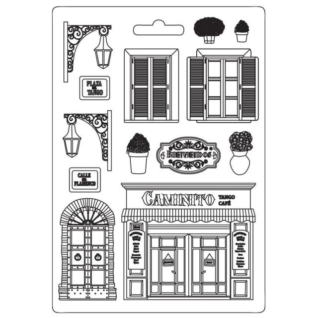 Stamperia Soft Mould A4 - Desire street