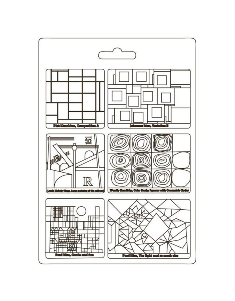 Stamperia Soft Mould A4 - Bauhaus squares