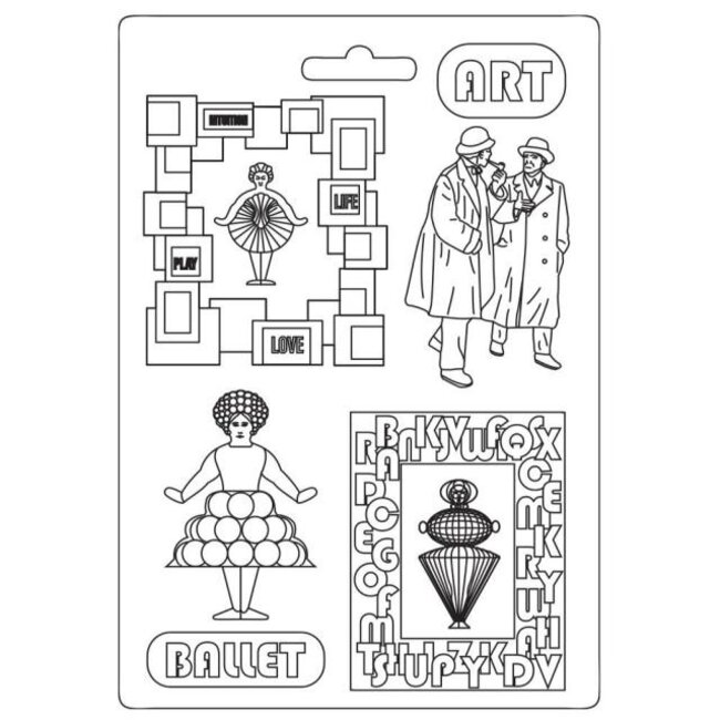 Stamperia Soft Mould A4 - Bauhaus art ballet