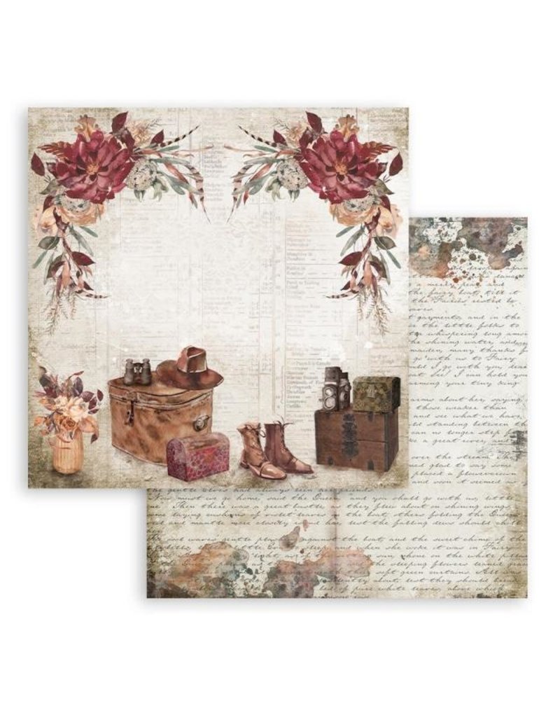 Stamperia Scrapbooking Double face sheet - Our way travel accessories