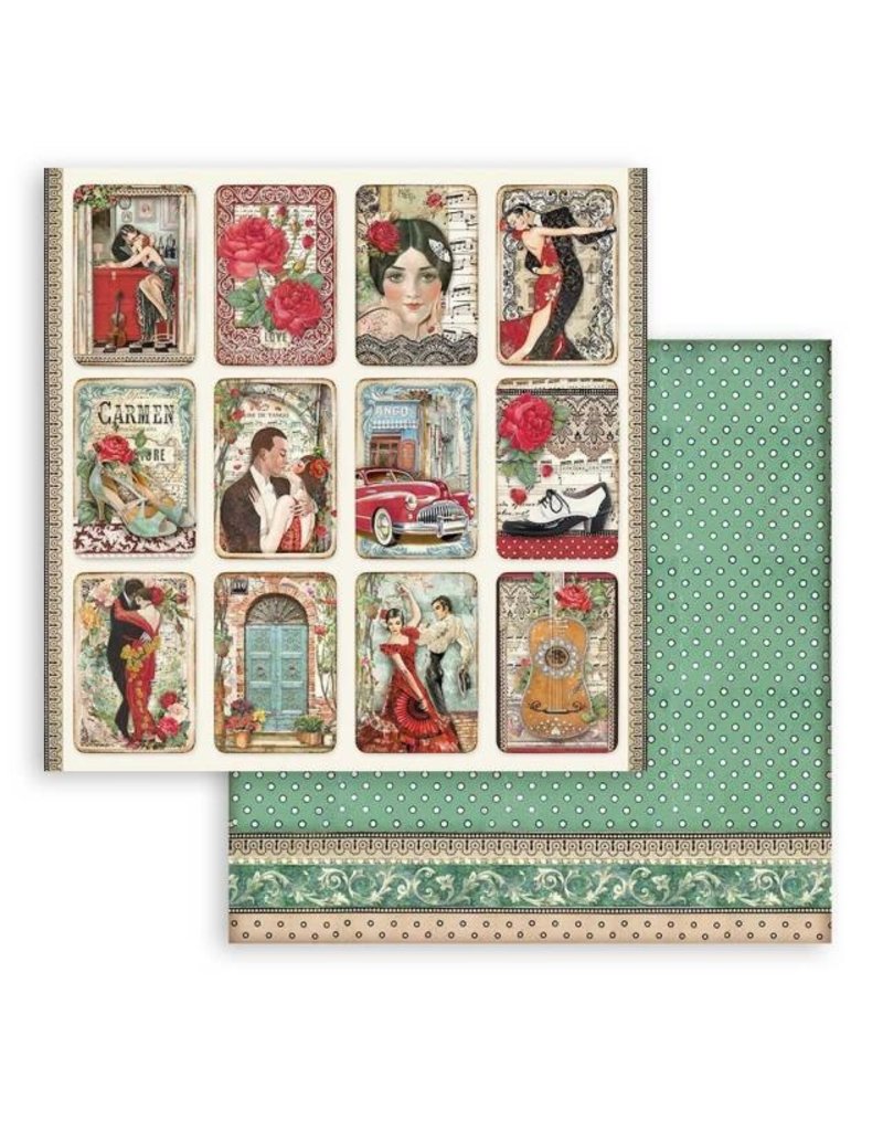 Stamperia Scrapbooking Double face sheet - Desire small cards