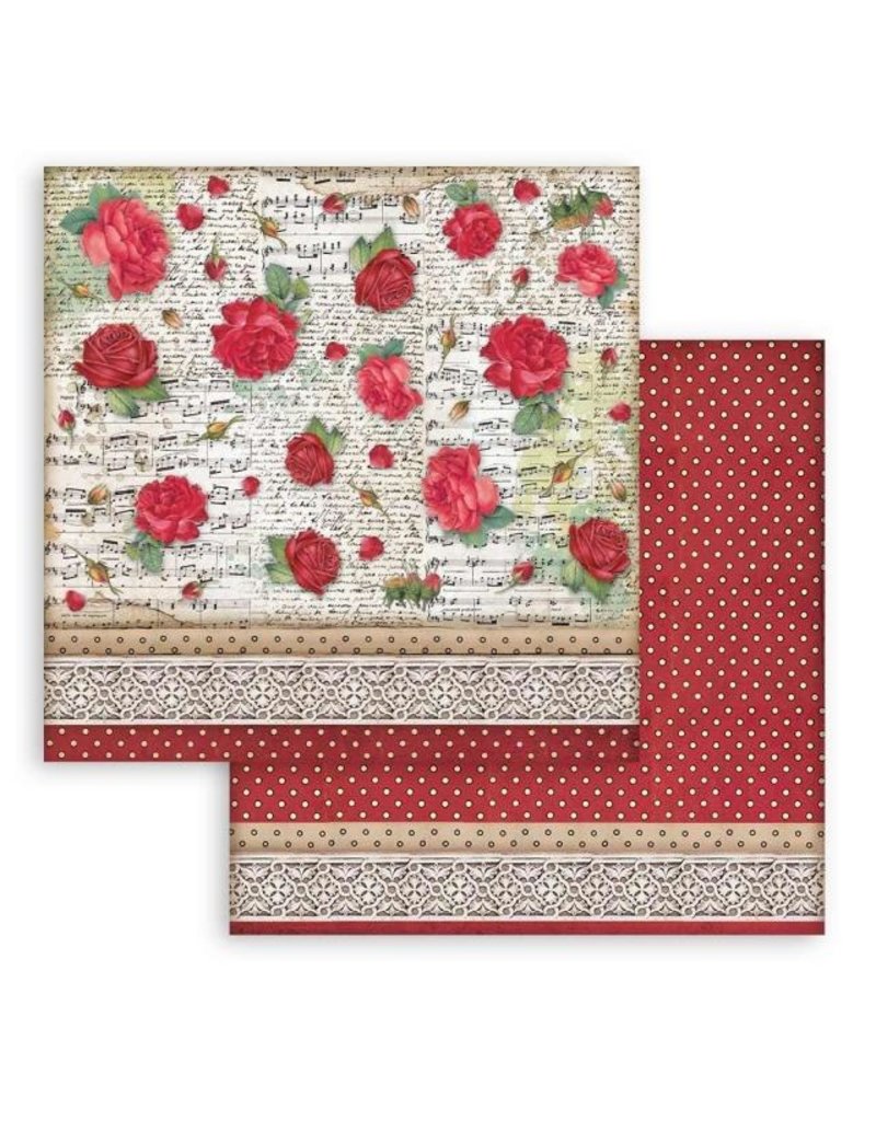 Stamperia Scrapbooking Double face sheet - Desire pattern with roses