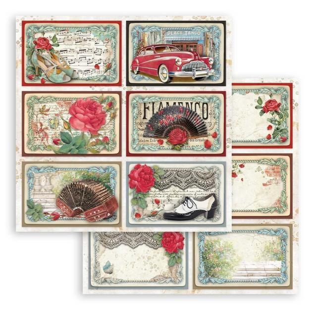 Stamperia Scrapbooking Double face sheet - Desire 6 cards