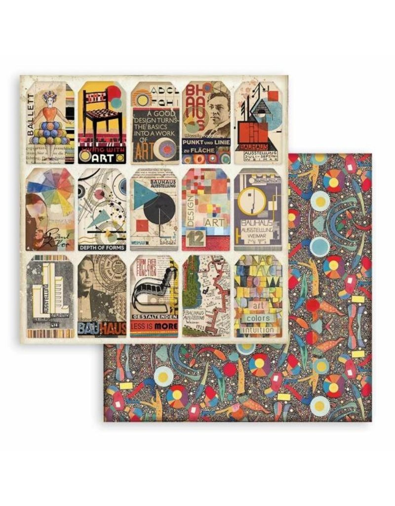 Stamperia Scrapbooking Double face sheet - Bauhaus tags