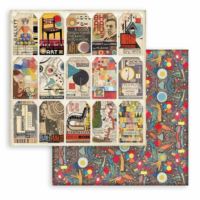 Stamperia Scrapbooking Double face sheet - Bauhaus tags