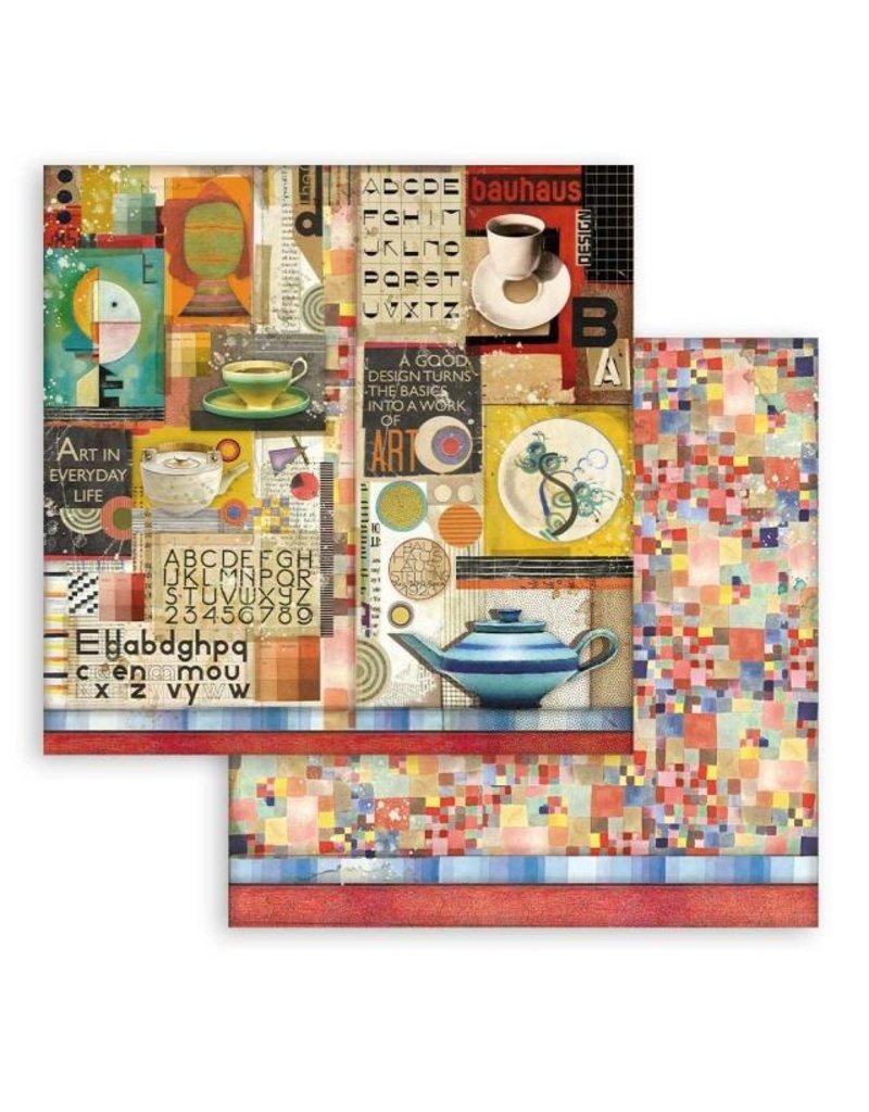 Stamperia Scrapbooking Double face sheet - Bauhaus cups