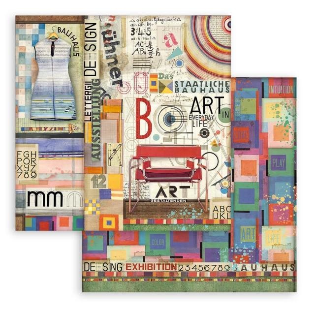 Stamperia Scrapbooking Double face sheet - Bauhaus Art