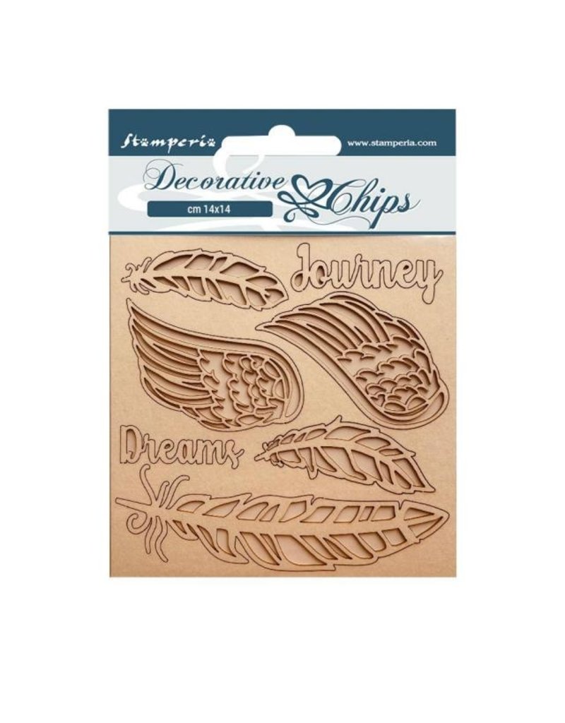 Stamperia Decorative chips cm 14x14 - Our way journey