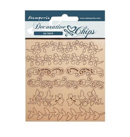 Stamperia Decorative chips cm 14x14 - Desire borders