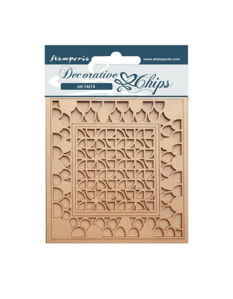 Stamperia Decorative chips cm 14x14 - Bauhaus pattern