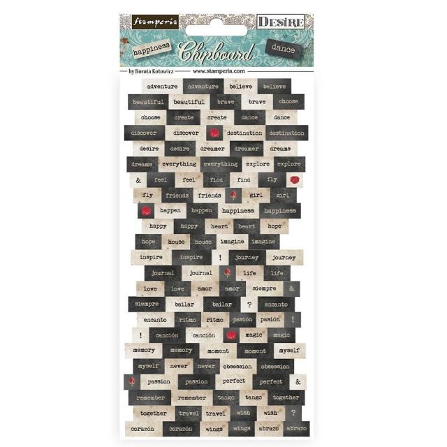 Stamperia Chipboard cm 15x30 - Desire