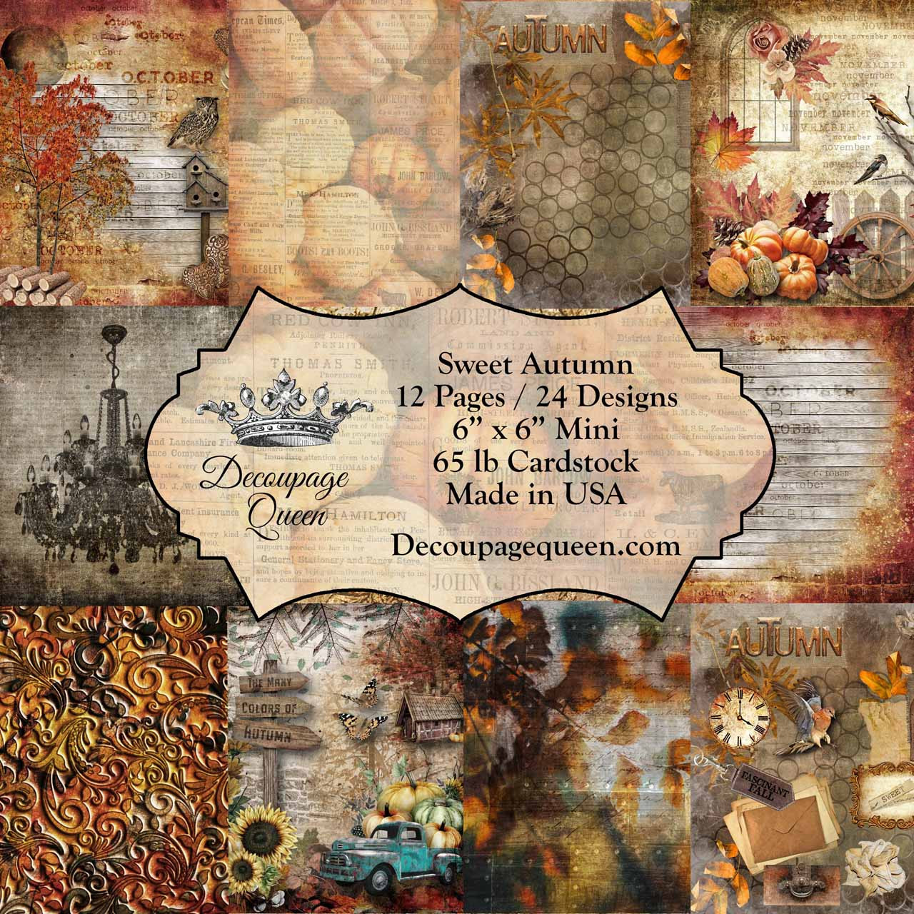 Decoupage Queen Sweet Autumn Scrapbook Set - Mini