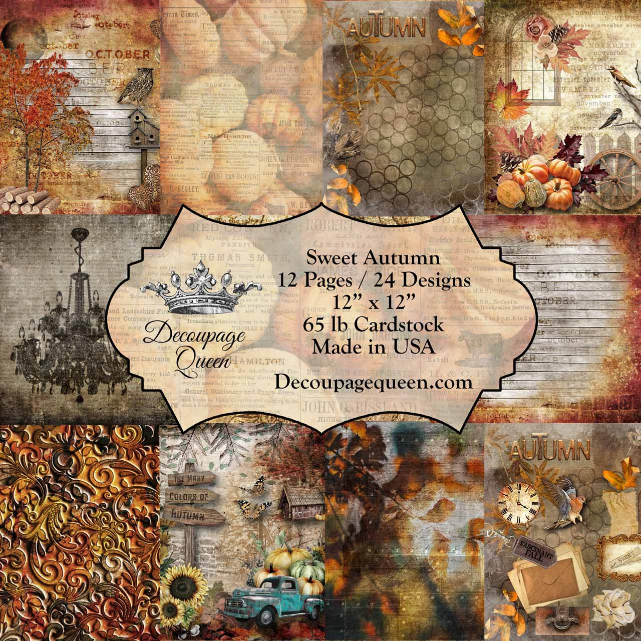 Decoupage Queen Sweet Autumn Scrapbook Set