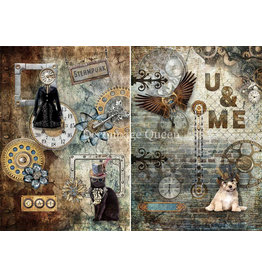 Decoupage Queen Steampunk Pets 2 Pack A4